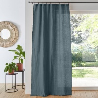 Штора Из 100 осветленного льна Onega 220 x 135 см синий LA REDOUTE INTERIEURS  фото, kupilegko.ru